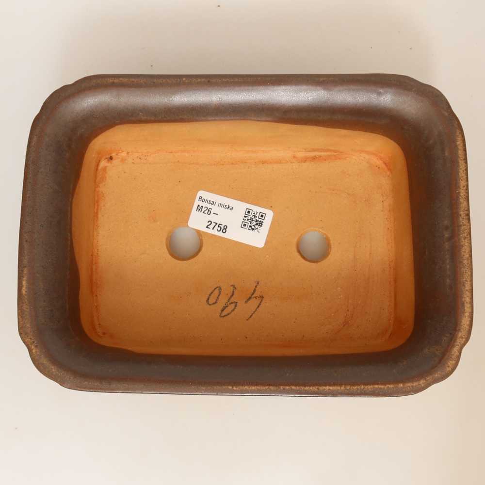 Bol en céramique  20 x 15,5 x 5,5 cm, couleur marron