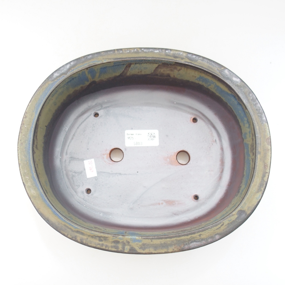 Bol à bonsaï en céramique 26 x 22 x 8 cm, brun