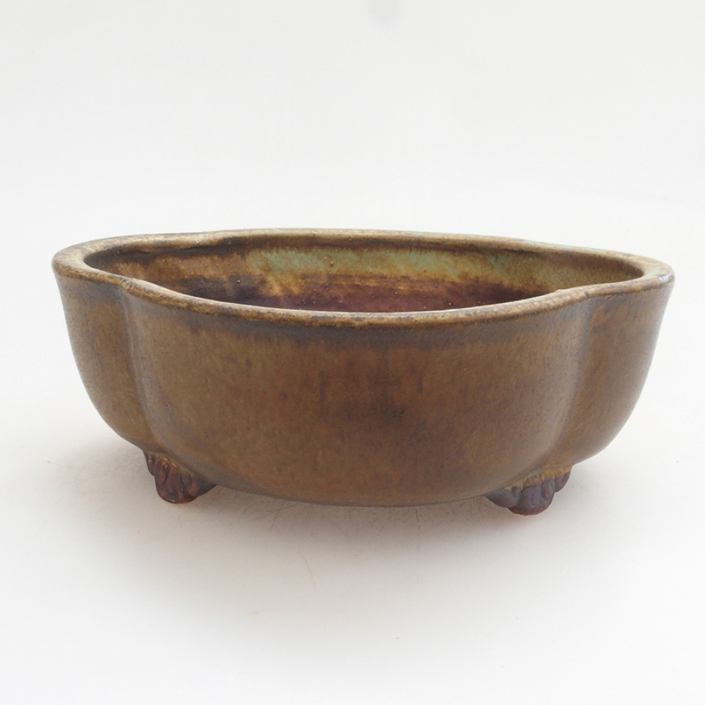 Bol à bonsaï en céramique 10 x 8,5 x 4 cm, brun