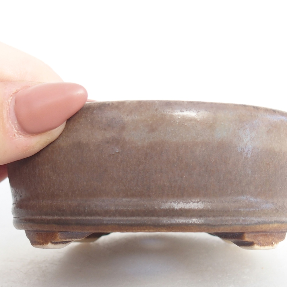 Bol à bonsaï en céramique 9 x 9 x 3,5 cm, couleur bleu