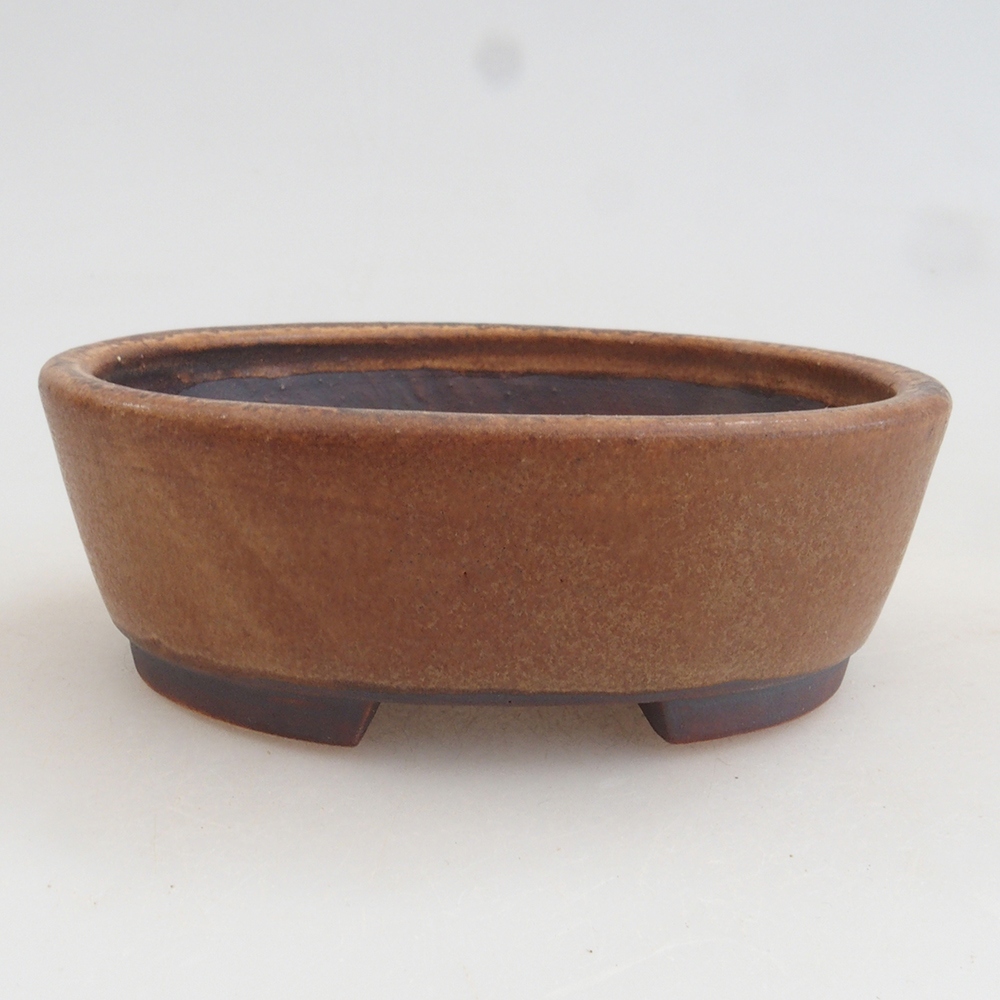Bol à bonsaï en céramique 10 x 8,5 x 4 cm, brun