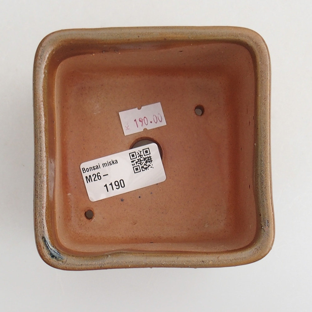 Bol à bonsaï en céramique 10 x 10 x 8 cm, brun