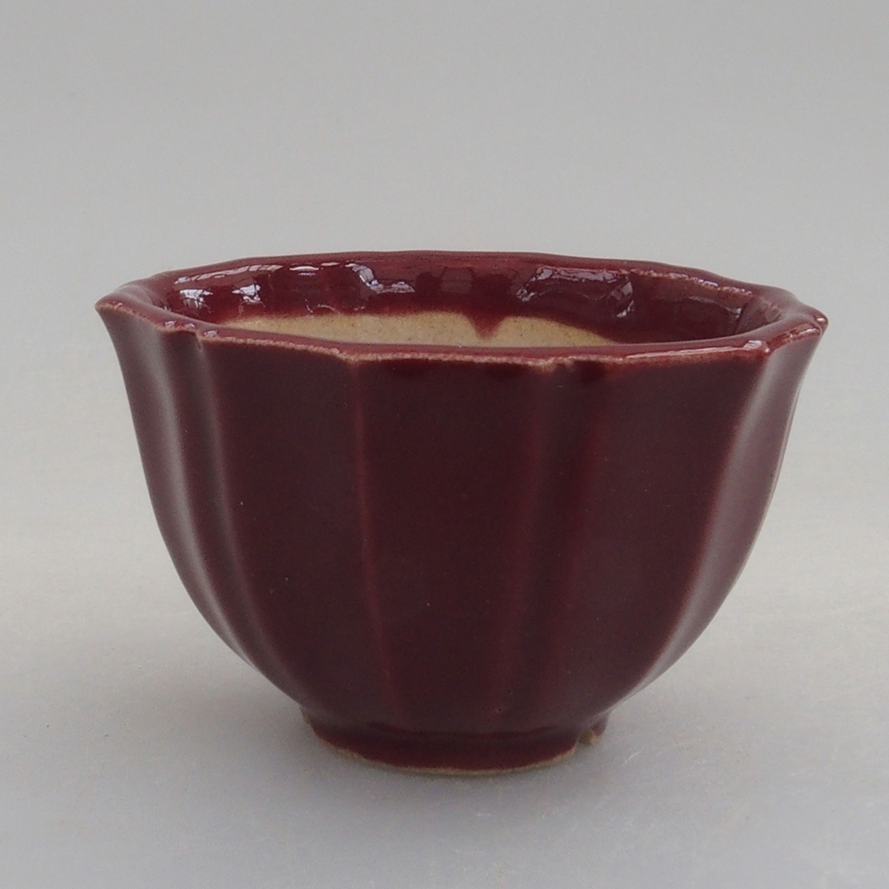 Mini bol bonsaï 5 x 5 x 3 cm, bordeaux