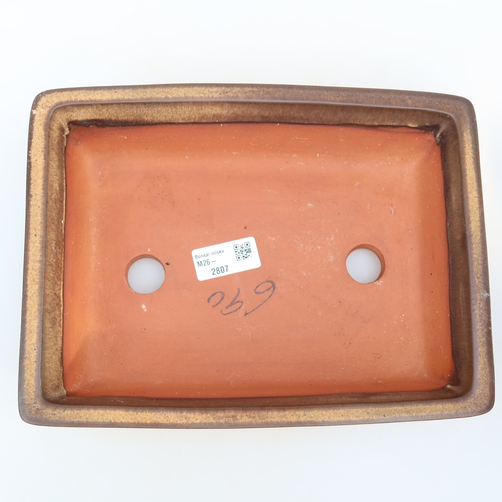 Bol en céramique  25,5 x 19 x 6,5 cm, couleur marron