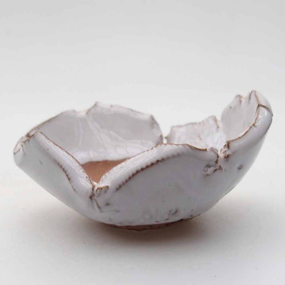 Coquille en céramique 9 x 8 x 5 cm , couleur blanche