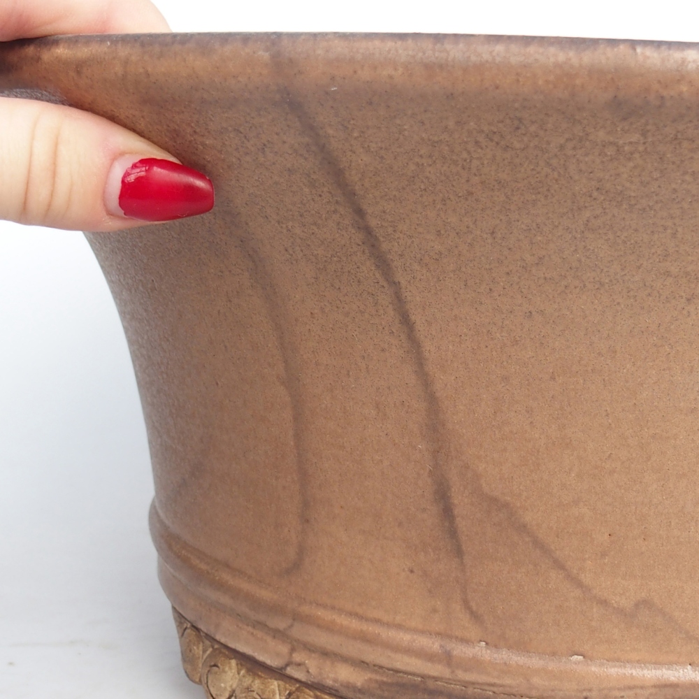 Bol à bonsaï en céramique 31,5 x 31,5 x 14 cm, rose