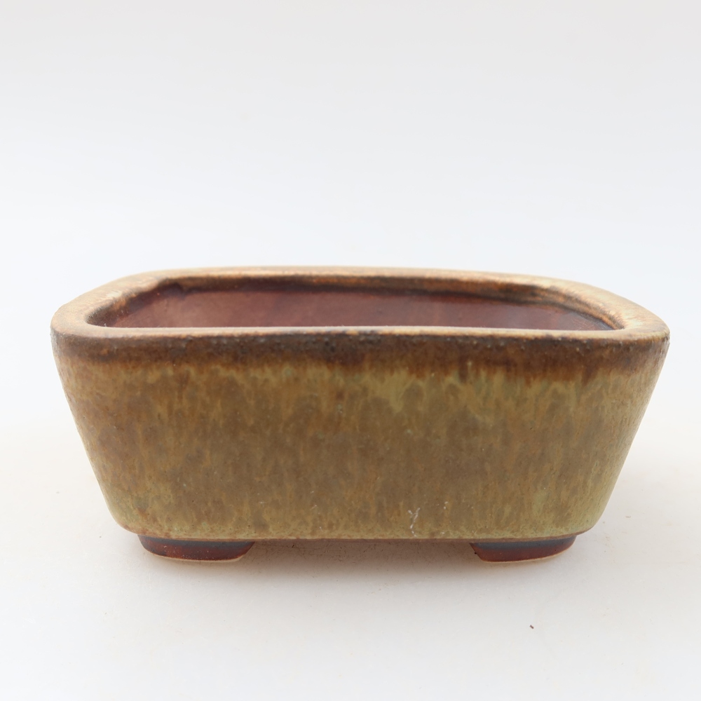 Bol à bonsaï en céramique 10 x 8,5 x 4 cm, vert