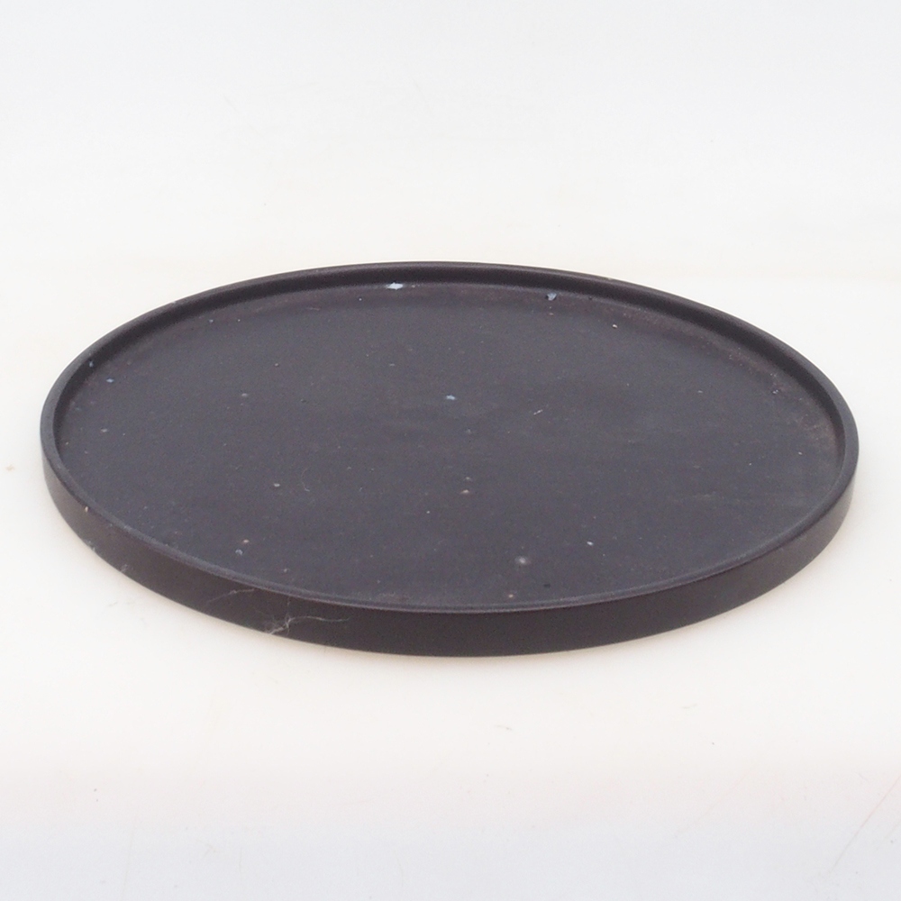 Console ronde pour bonsaïs D7-M - 24,5 x 24,5 x 1 cm - noir mat