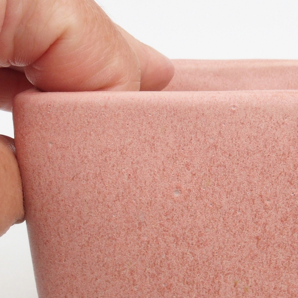 Bol à bonsaï en céramique 11 x 11 x 8,5 cm, rose