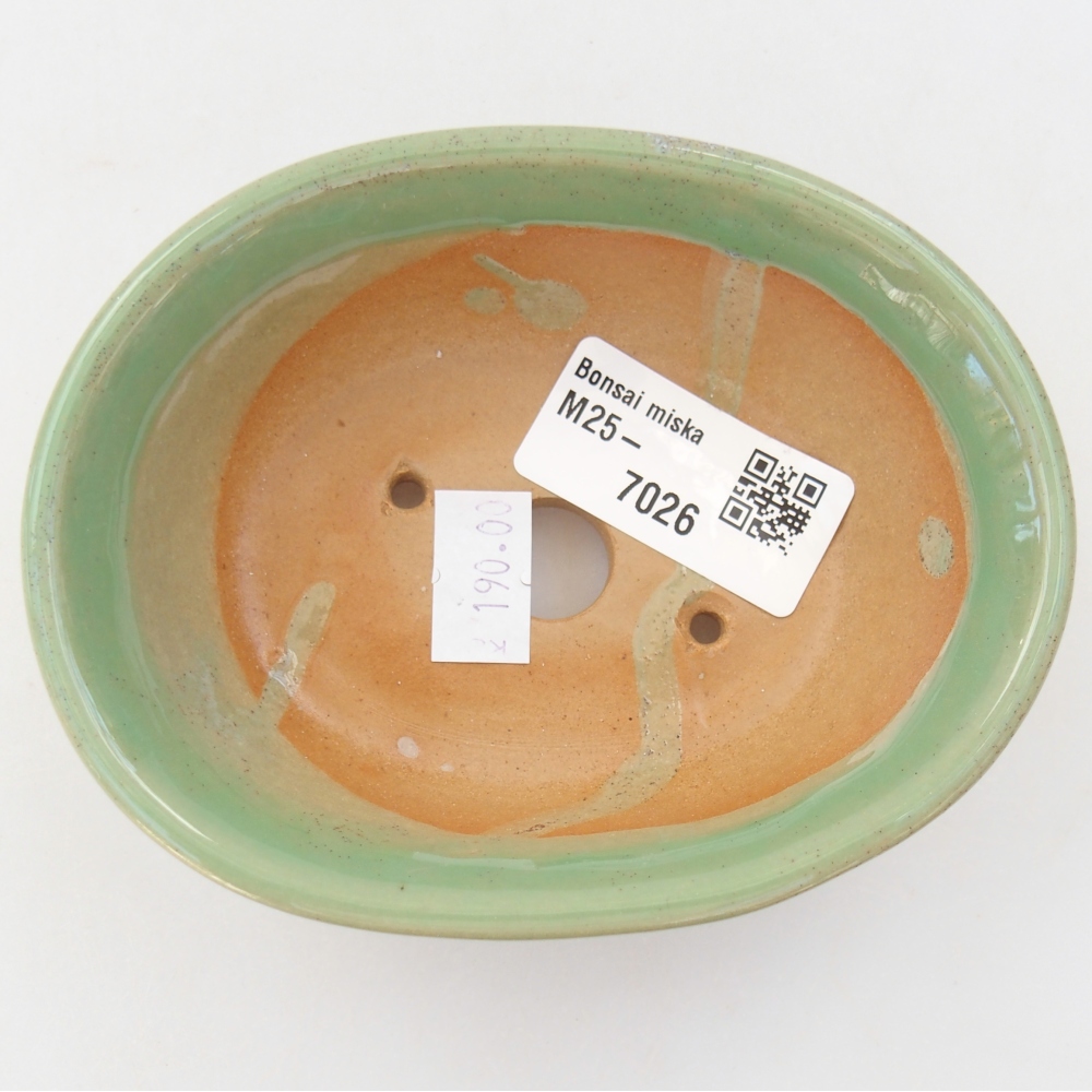 Bol à bonsaï en céramique 11 x 9 x 4 cm, vert