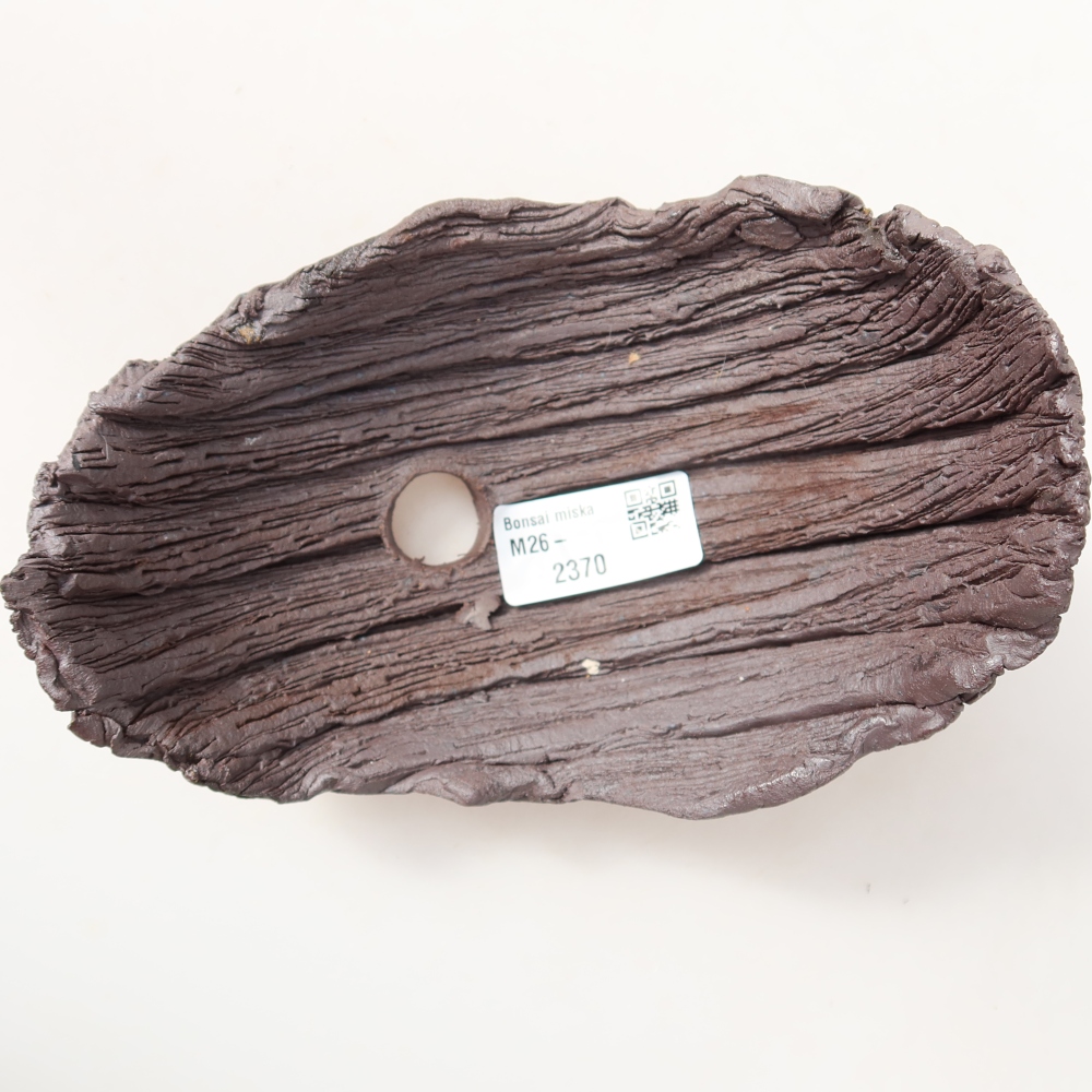 Coquille en céramique  14,5 x 11 x 12 cm, couleur marron