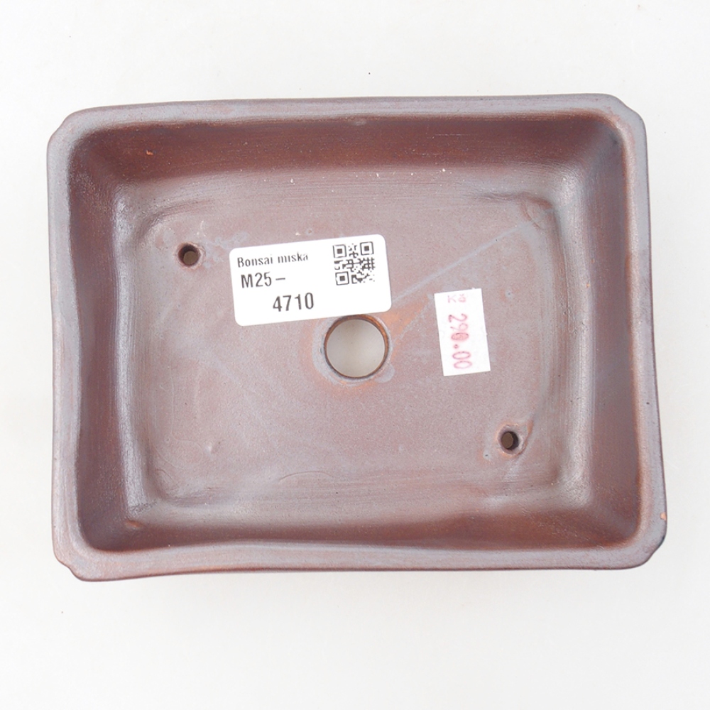 Bol à bonsaï en céramique 14 x 11 x 4 cm, couleur métal