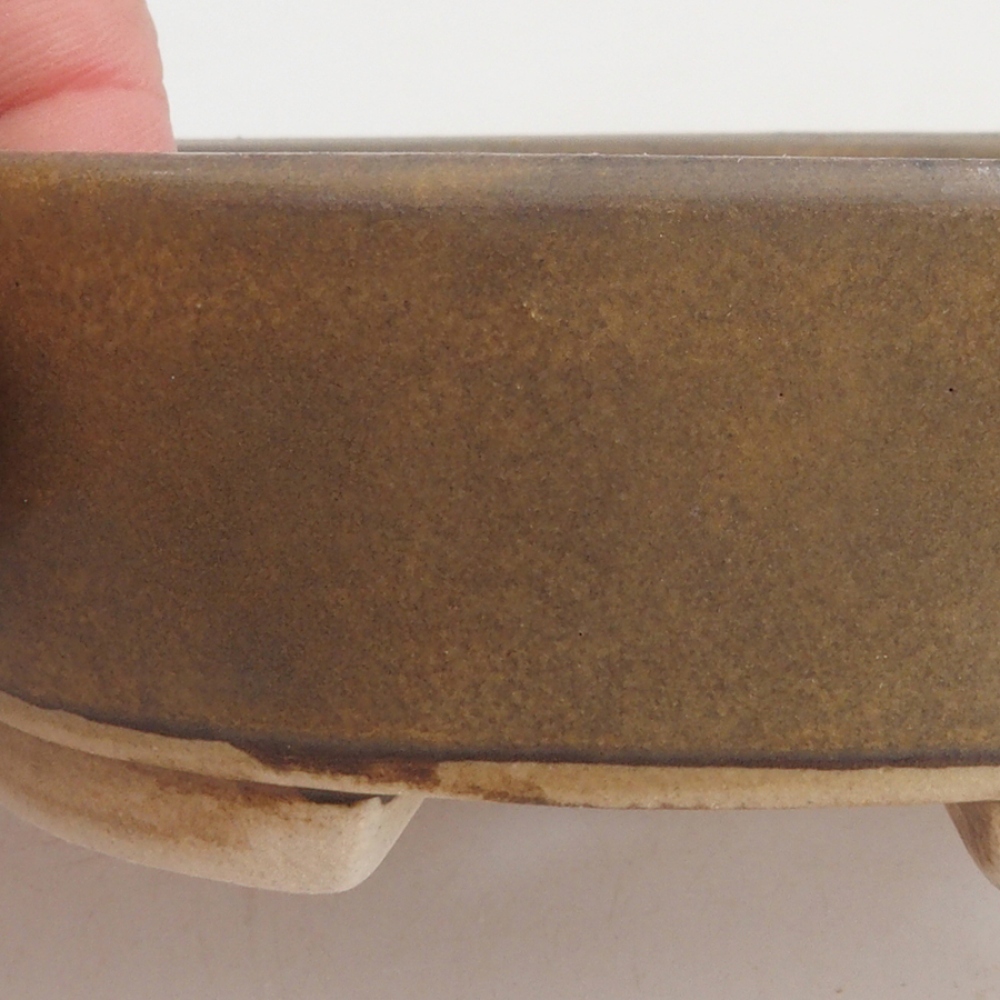 Bol à bonsaï en céramique 10 x 8,5 x 4 cm, brun