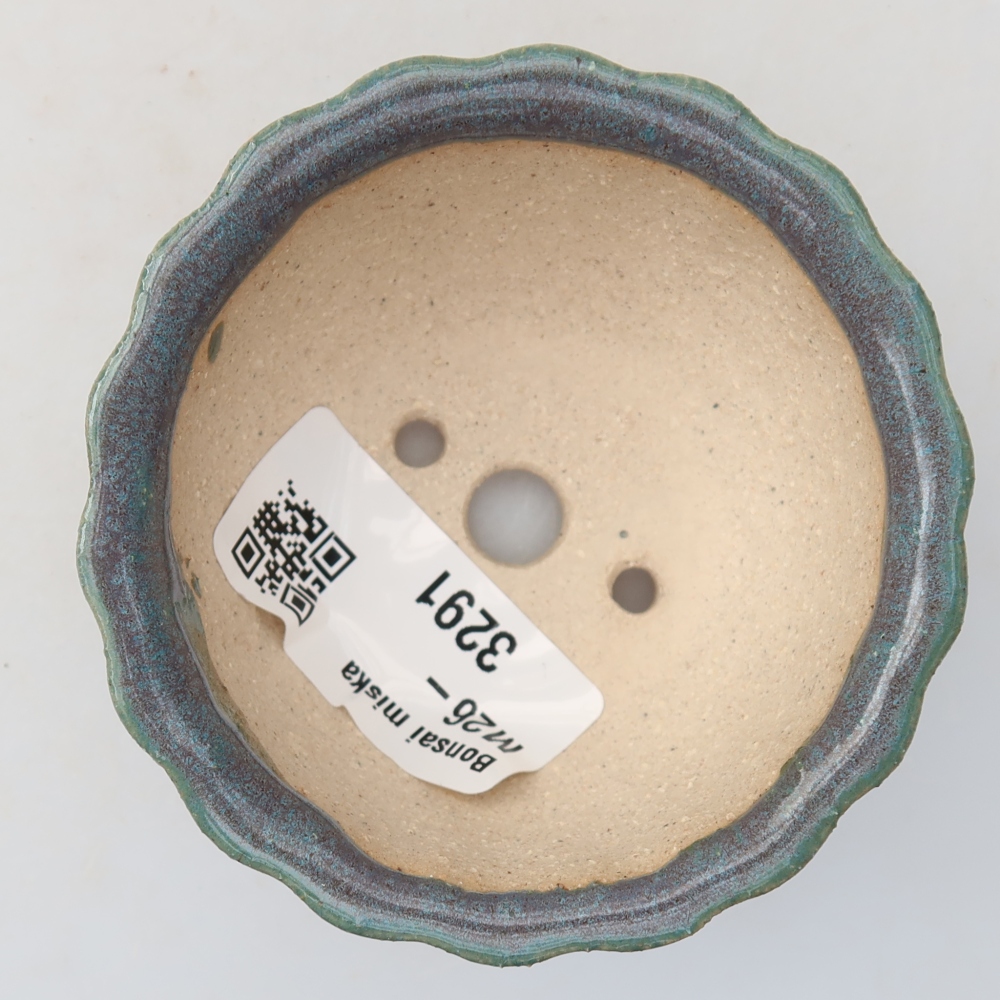 Pot à bonsaï en céramique 7 x 7 x 3,5 cm, couleur grise