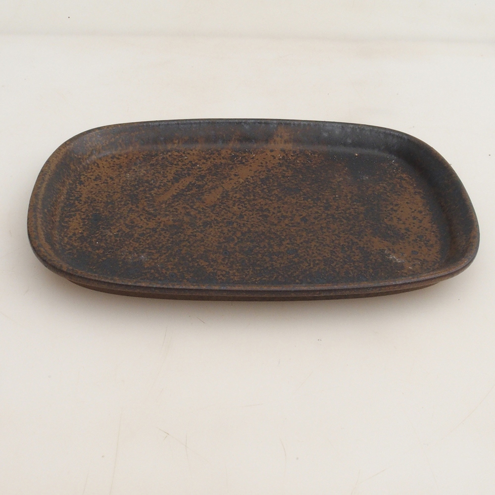 Bol en céramique H25 - 20,5 x 14,5 x 1,5 cm - brun