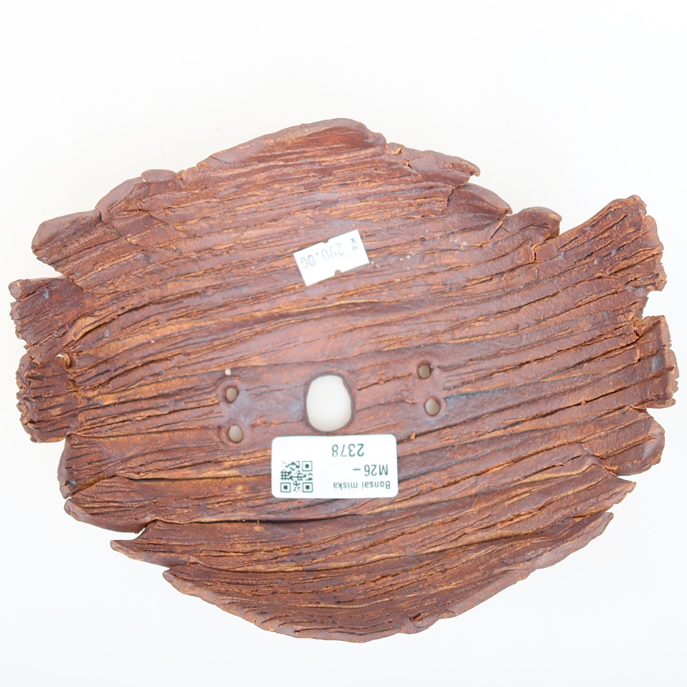 Coquille en céramique  18 x 15 x 8 cm, couleur marron