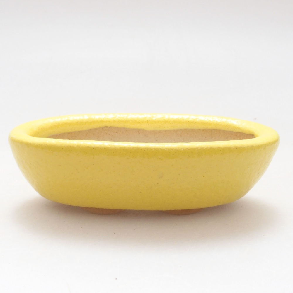 Bol à bonsaï en céramique 6,5 x 3,5 x 2 cm, jaune