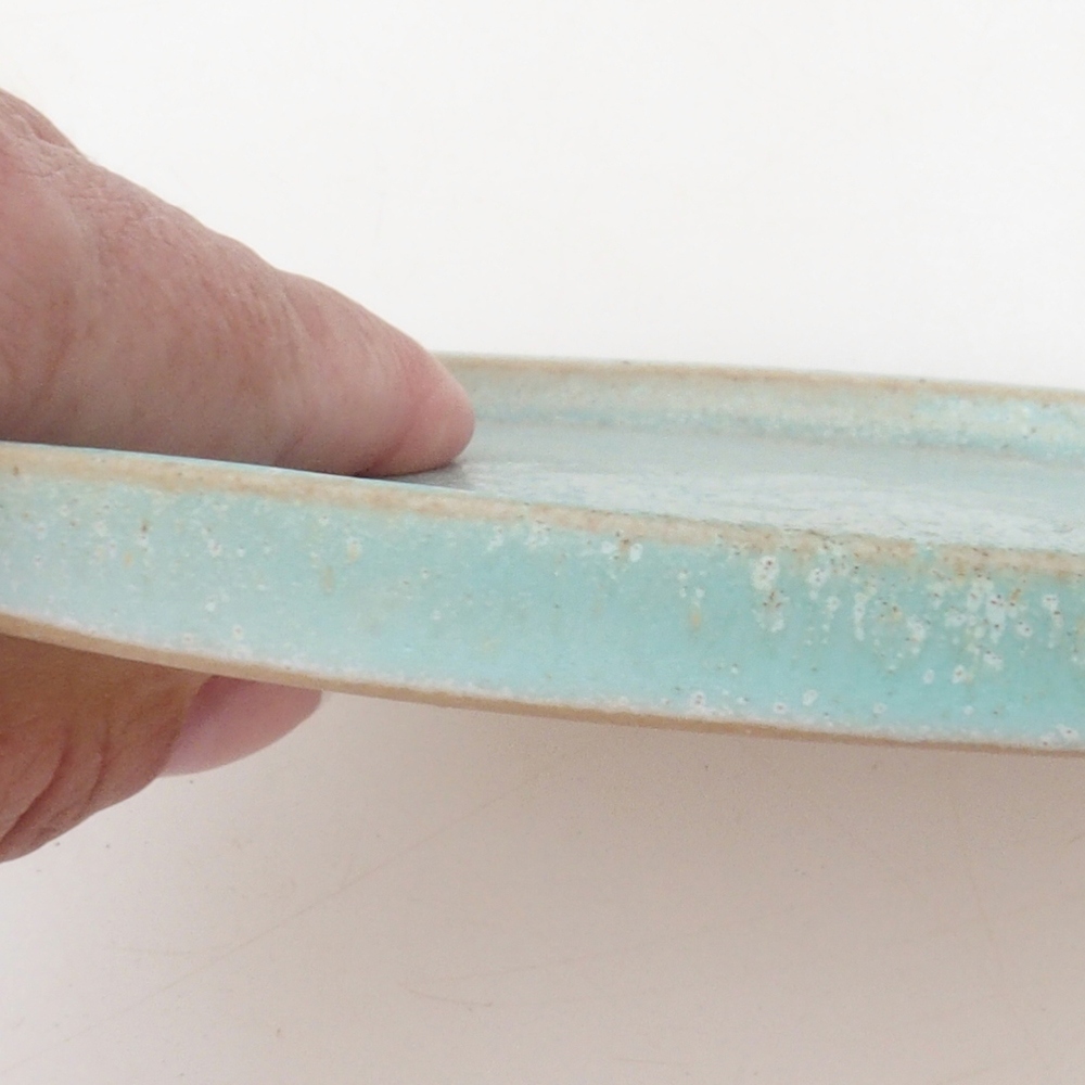 Console ronde pour bonsaïs D7-S - 16 x 16 x 1 cm - vert