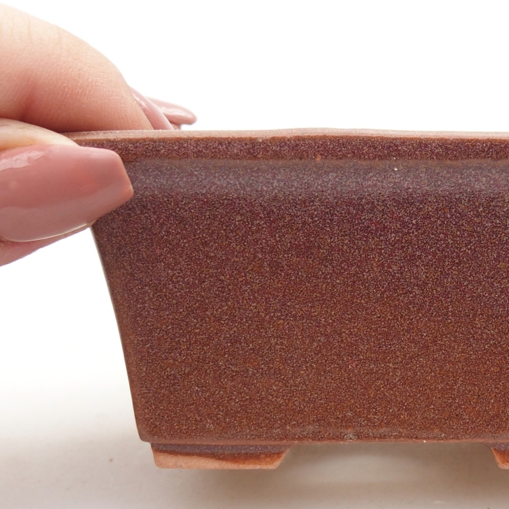 Bol à bonsaï en céramique 8 x 6 x 4 cm, bordeaux