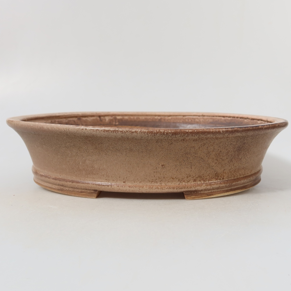 Pot à bonsaï en céramique 27 x 24,5 x 5,5 cm, couleur rose