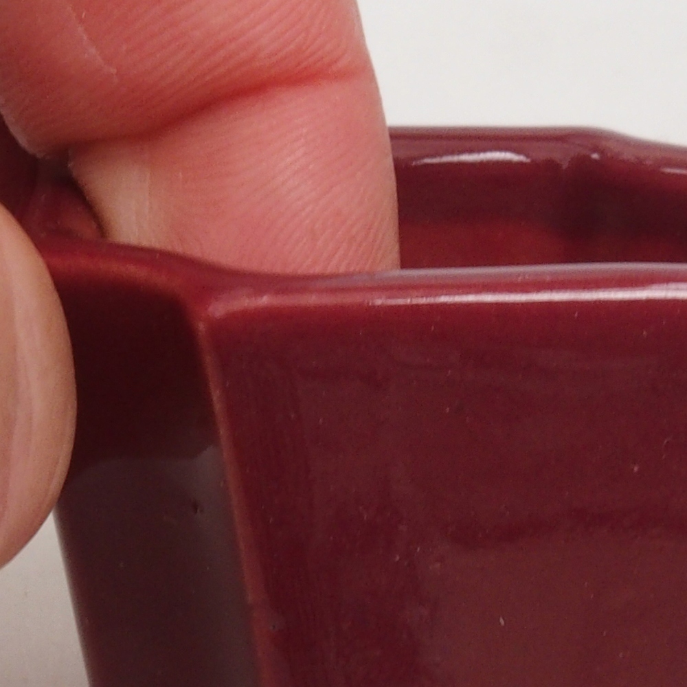 Mini bol bonsaï 4 x 4 x 3,5 cm, bordeaux