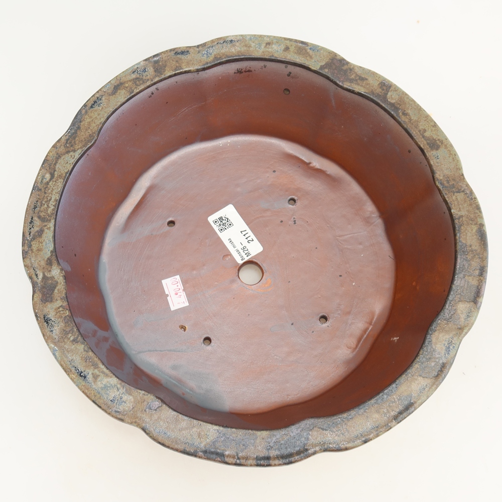 Bol à bonsaï en céramique 26 x 26 x 8 cm, brun