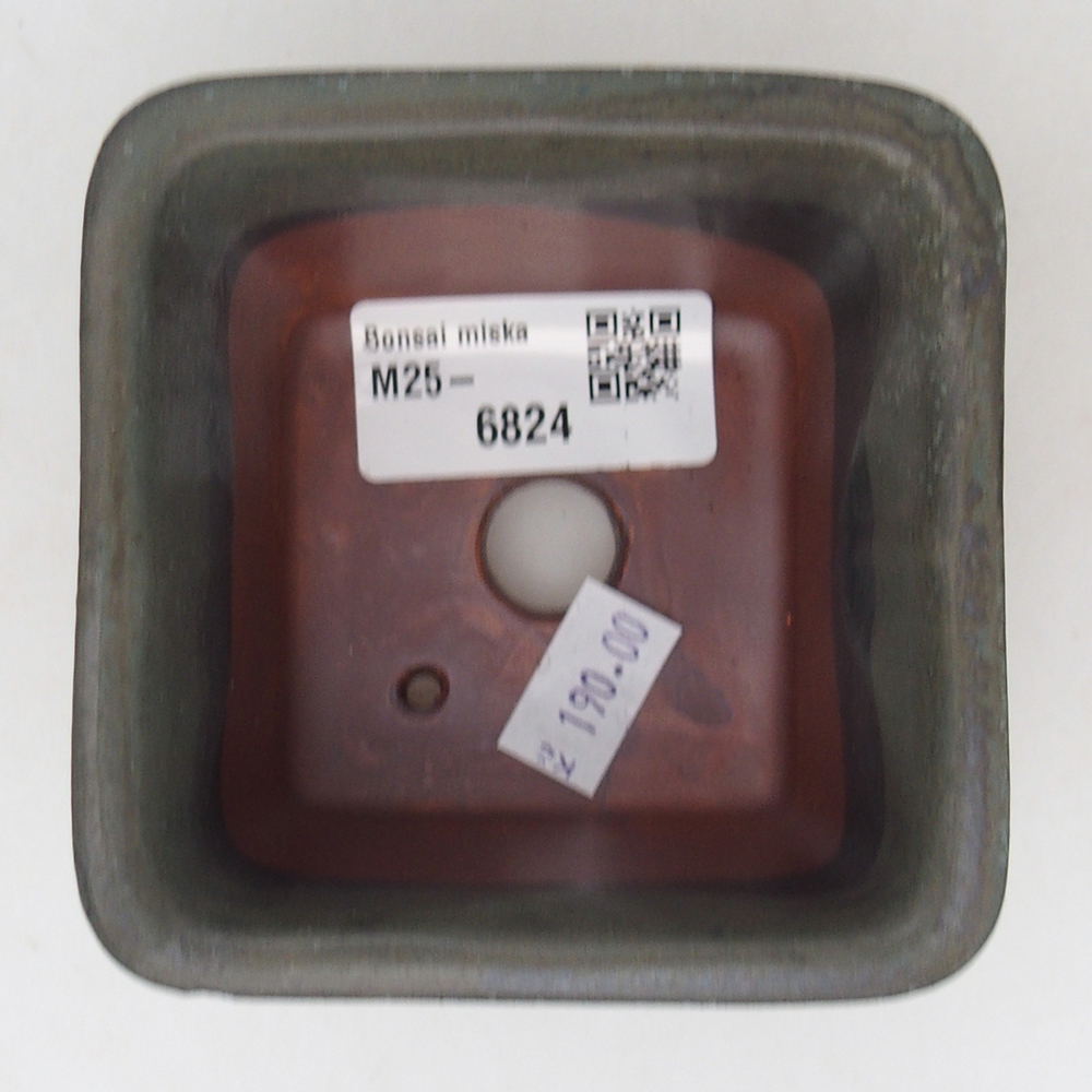 Bol à bonsaï en céramique 8,5 x 8,5 x 5 cm, gris