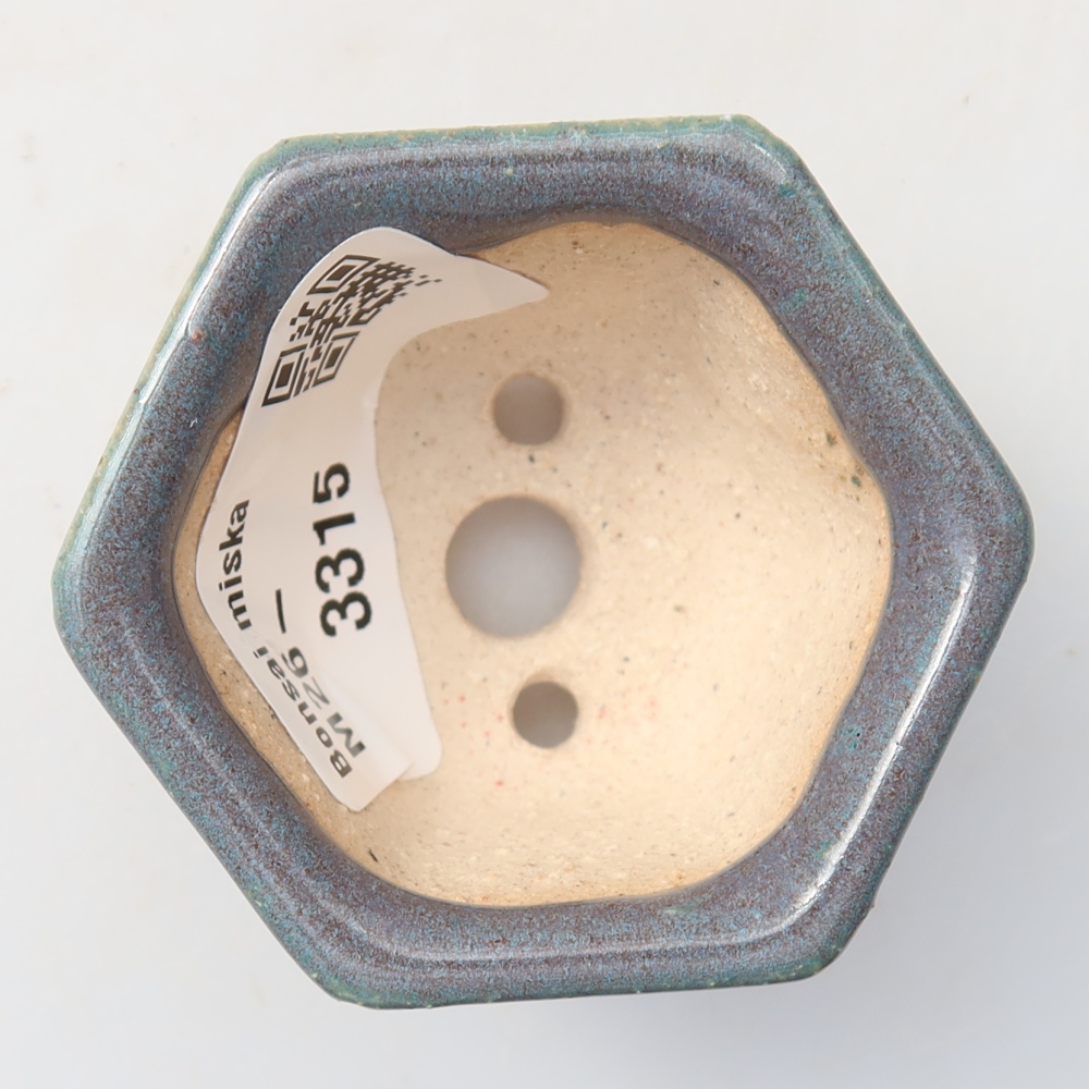 Pot à bonsaï en céramique, 5,5 x 5 x 3 cm, couleur grise