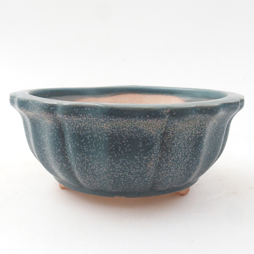 Bol à bonsaï en céramique 11 x 11 x 5 cm, couleur bleu