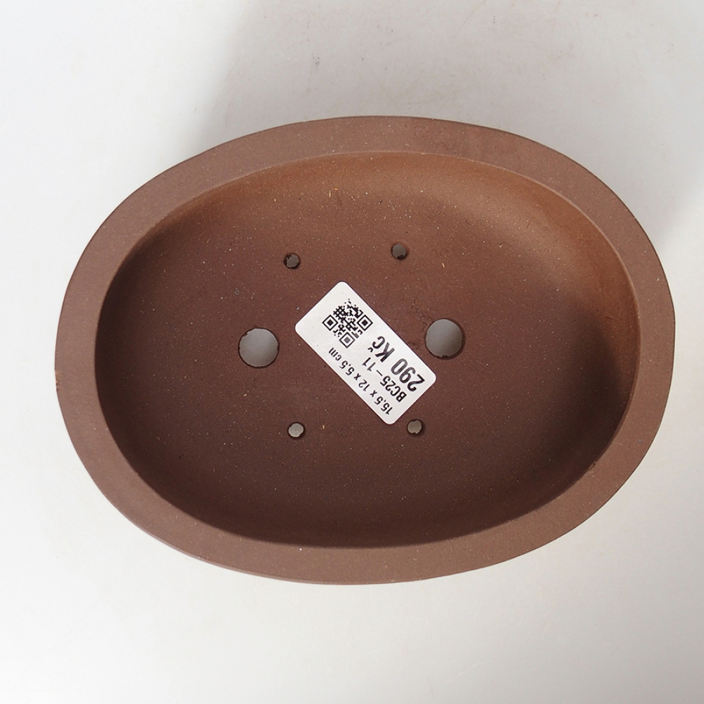 Bol à bonsaï en céramique 15,5 x 12 x 5,5 cm, brun