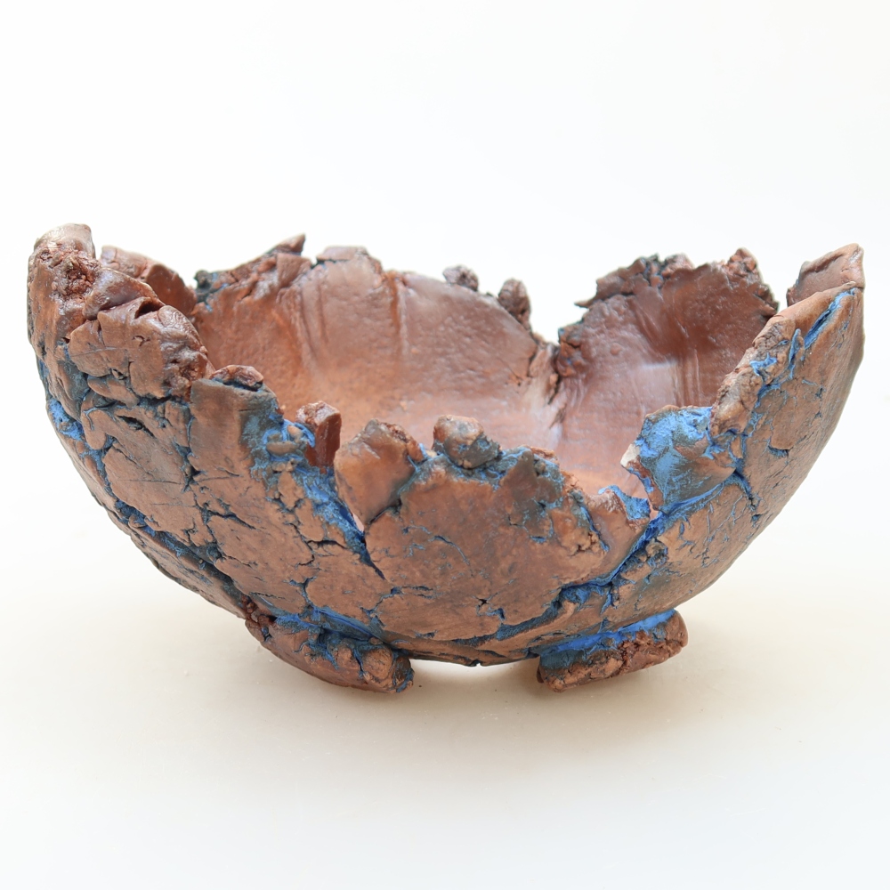 Coquille en céramique 14,5 x 13 x 8,5 cm, couleur bleue