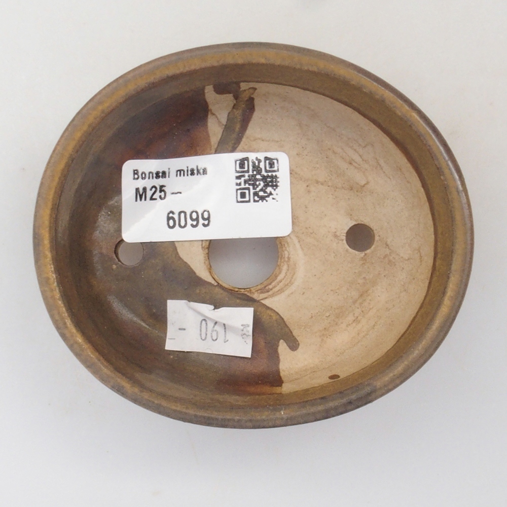 Bol à bonsaï en céramique 10 x 8,5 x 4 cm, brun