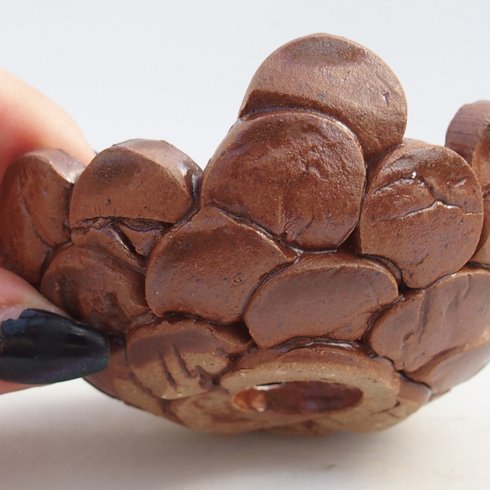 Coquille en céramique 8,5 x 8,5 x 4 cm , couleur marron