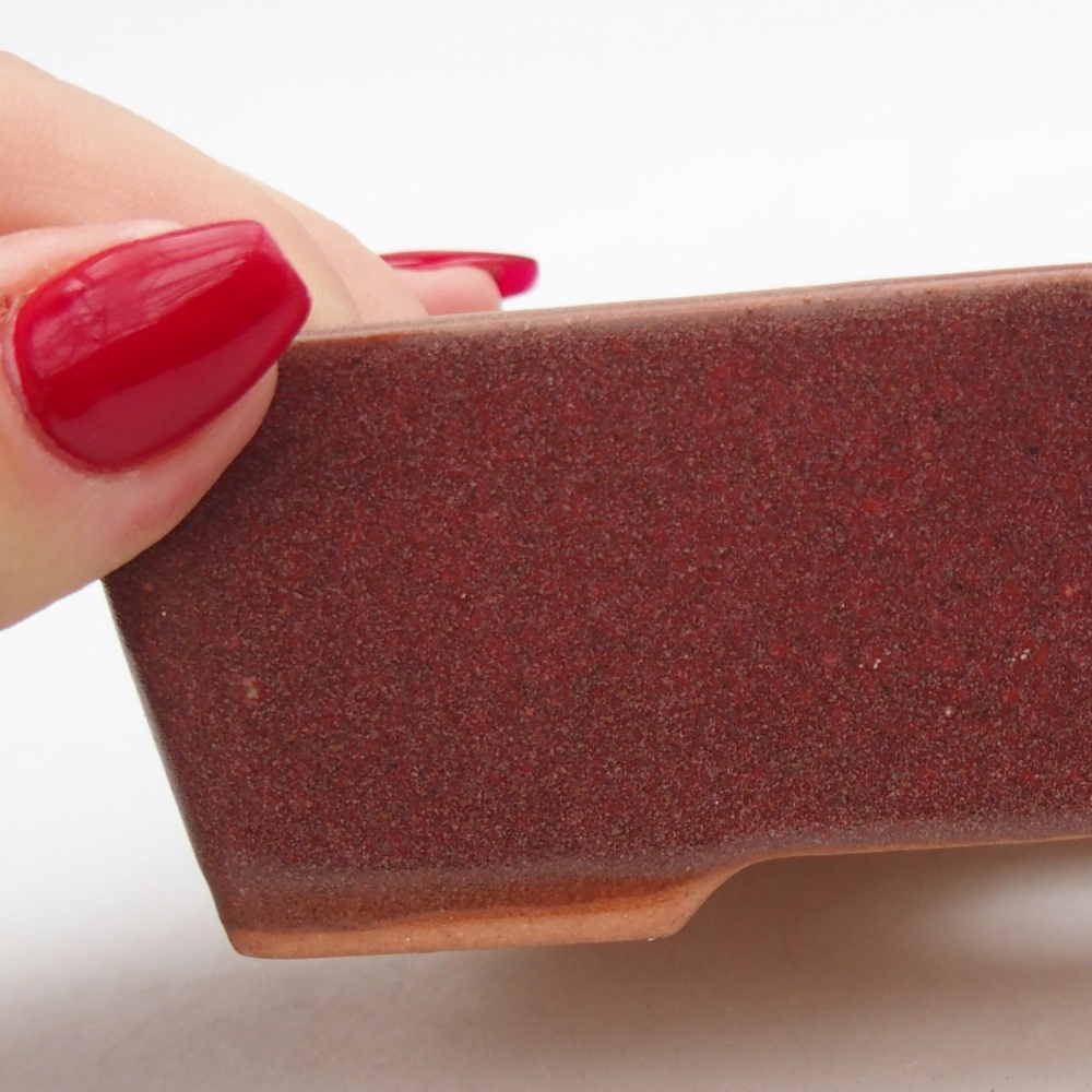 Bol à bonsaï en céramique 11,5 x 9,5 x 6 cm, couleur bordeaux