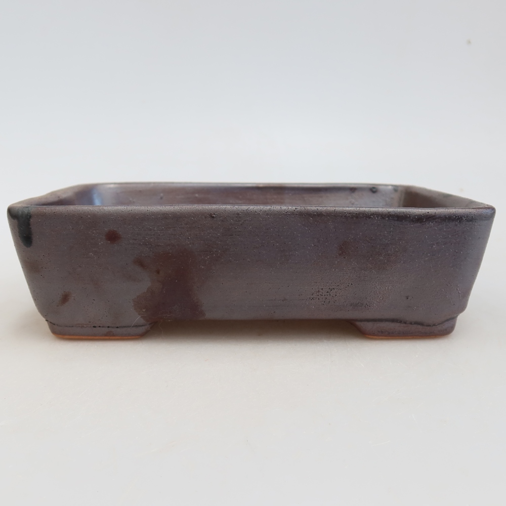 Bol à bonsaï en céramique 18 x 13 x 5 cm, couleur métal