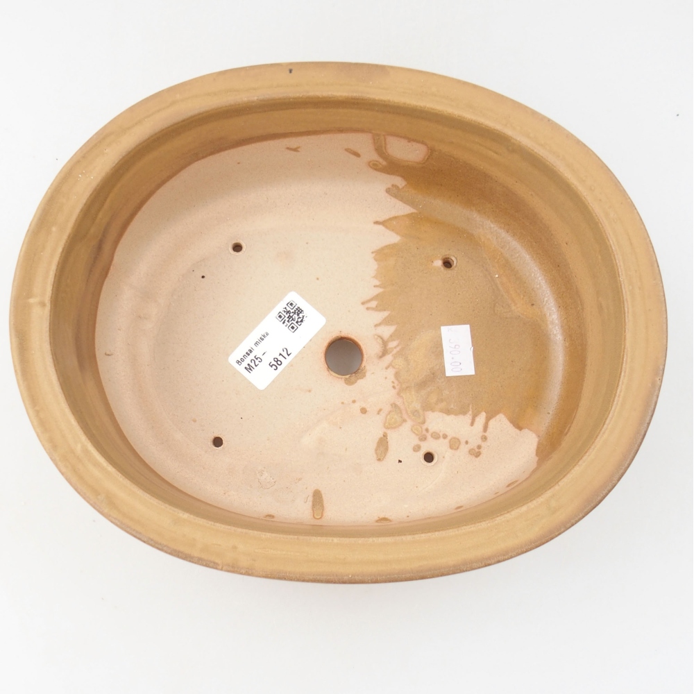 Bol à bonsaï en céramique 23,5 x 19 x 8 cm, rose