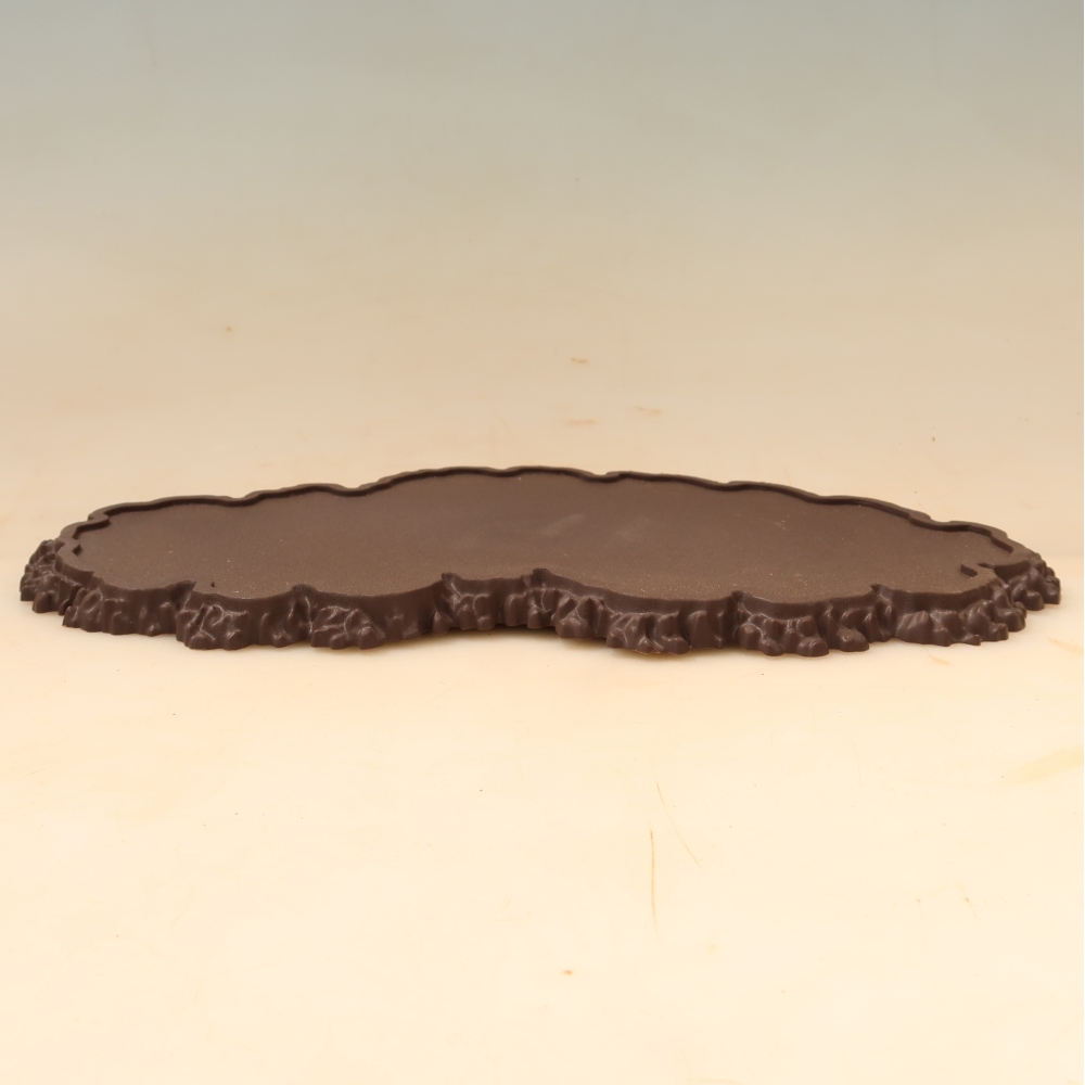 Socle en plastique pour bonsaï 33 x 19 x 1,5 cm, couleur marron