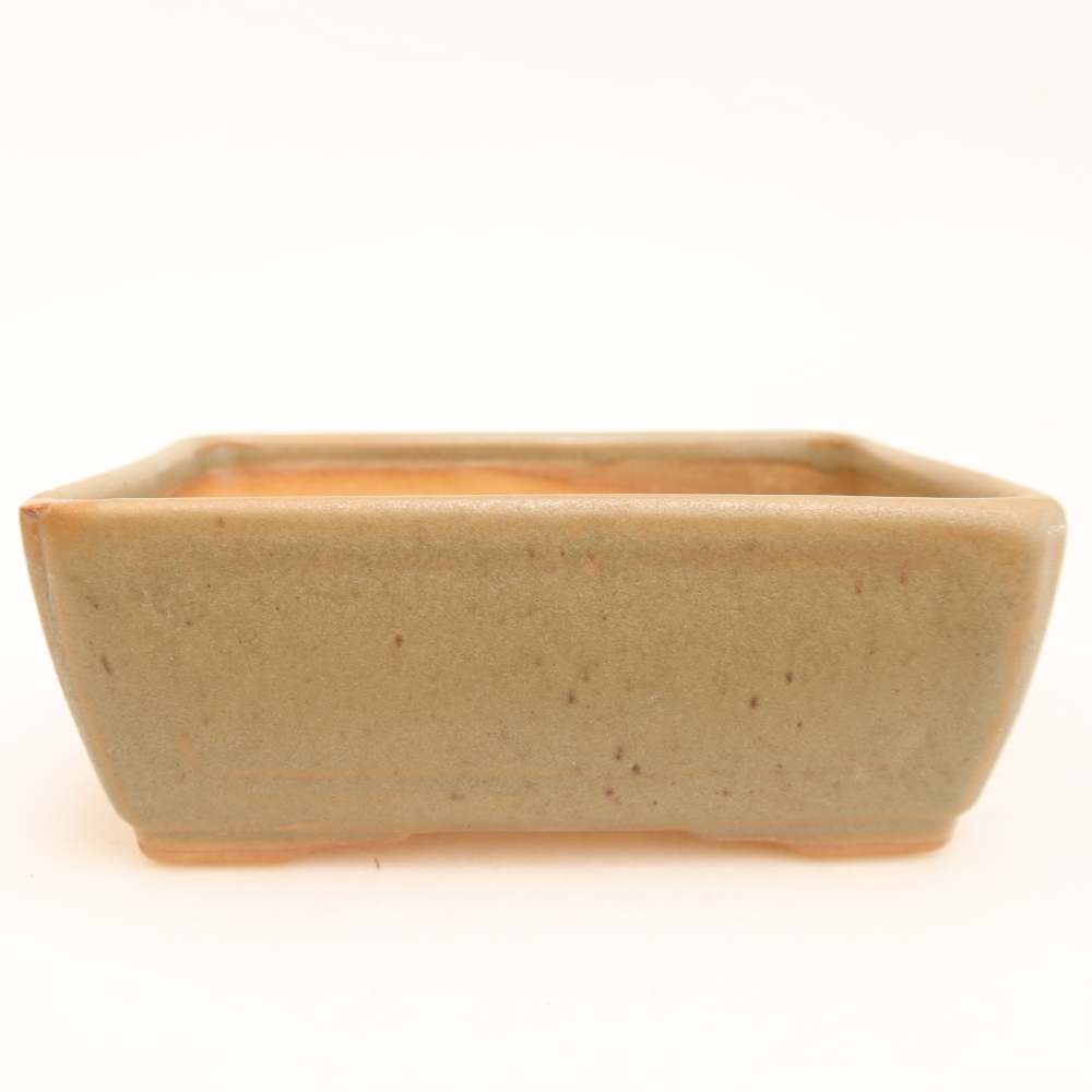 Pot à bonsaï en céramique 13 x 9 x 5 cm, couleur grise