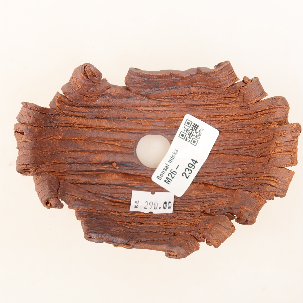 Coquille en céramique  12 x 8,5 x 5,5 cm, couleur marron