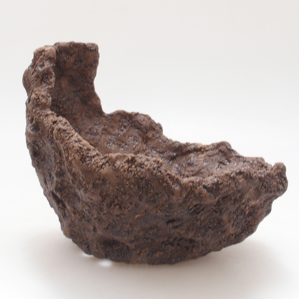 Coquille en céramique 13 x 11 x 12 cm , couleur marron