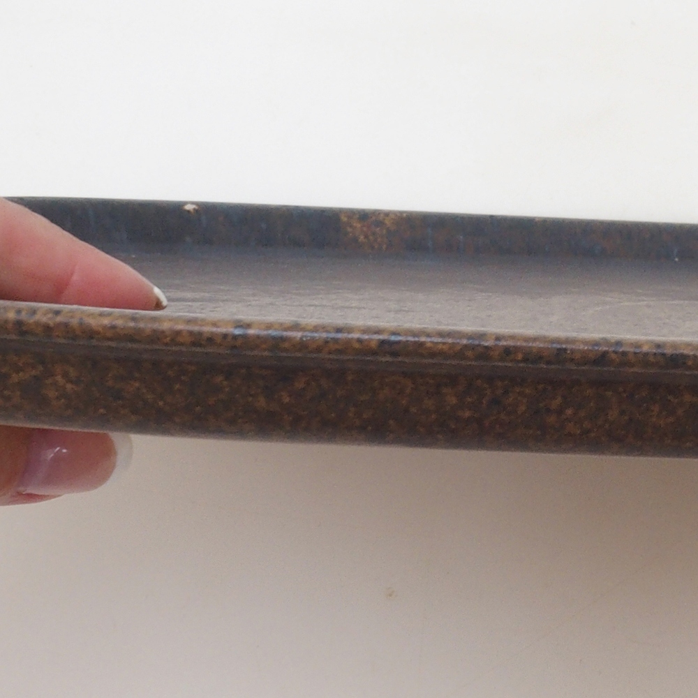 Bol en céramique H10 - 34 x 23,5 x 1,5 cm - brun