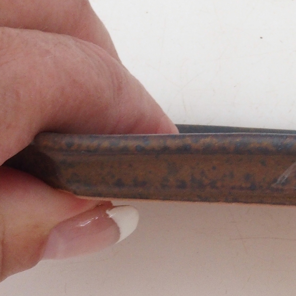 Bol en céramique H01 - 11,5 x 8 x 0,5 cm - brun