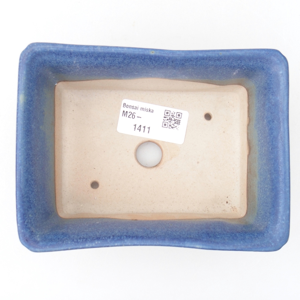 Bol à bonsaï en céramique 13,5 x 10 x 5,5 cm, couleur bleu
