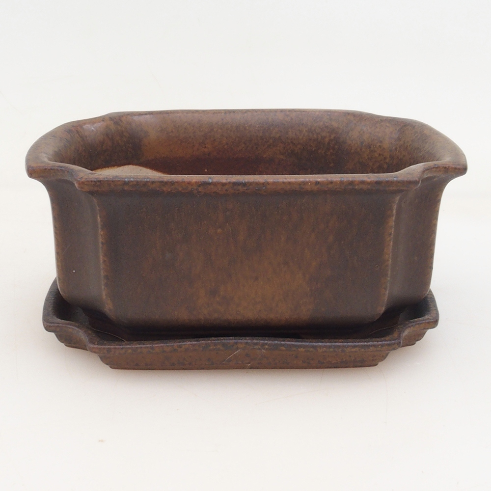 Bol à bonsaï + soucoupe H01 - 12x9x5 cm