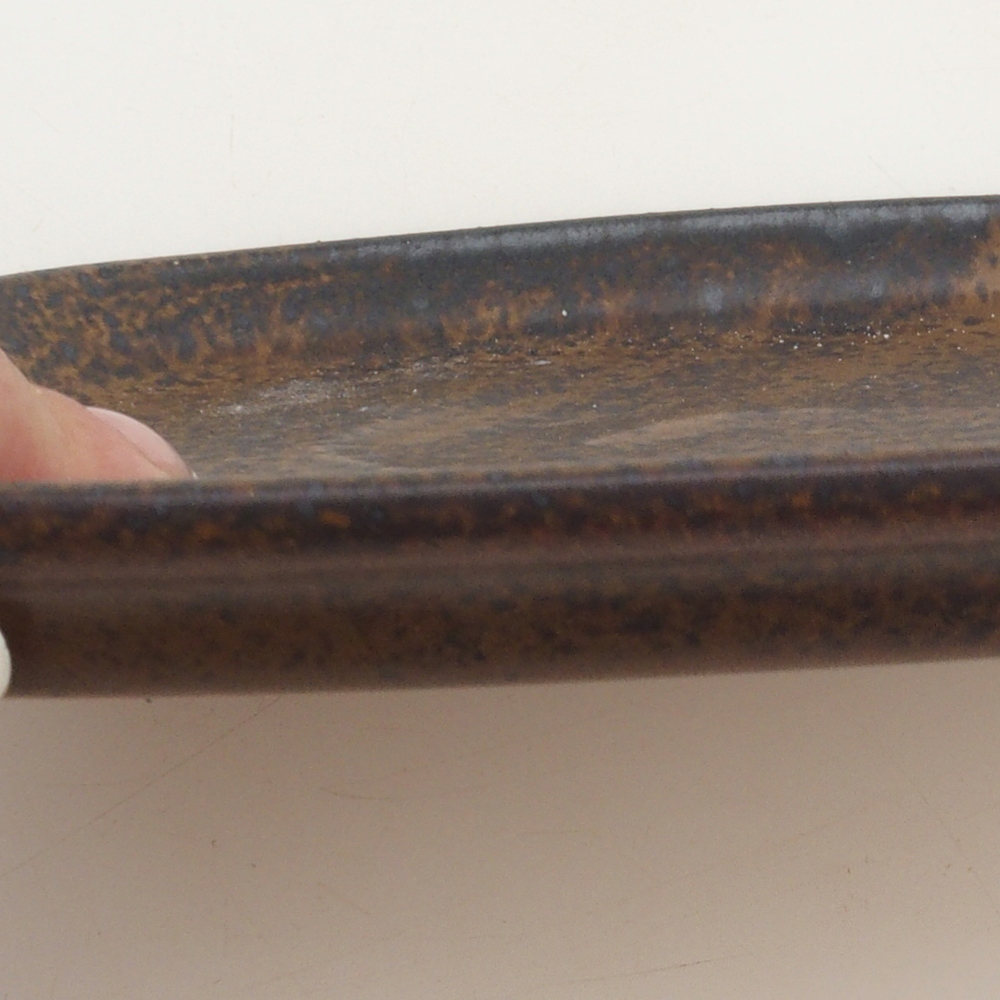 Bol en céramique H25 - 20,5 x 14,5 x 1,5 cm - brun