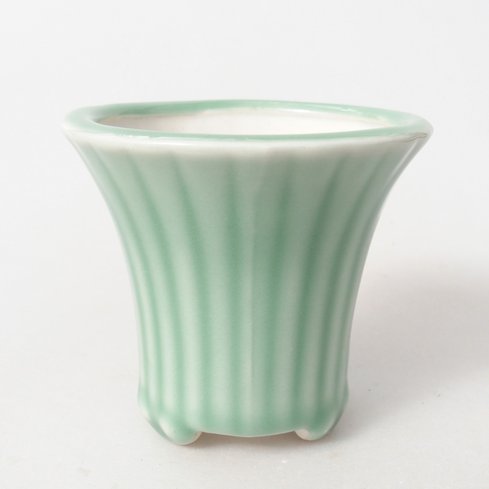 Bol à bonsaï en céramique 9 x 9 x 8 cm, vert