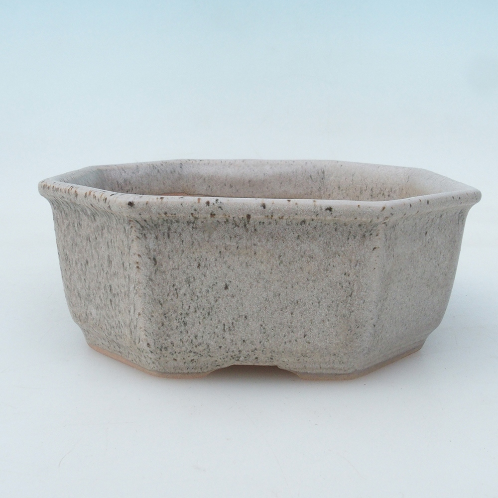 Bol bonsaï + soucoupe H13 - 12,5x12,5 x4,5 cm - beige