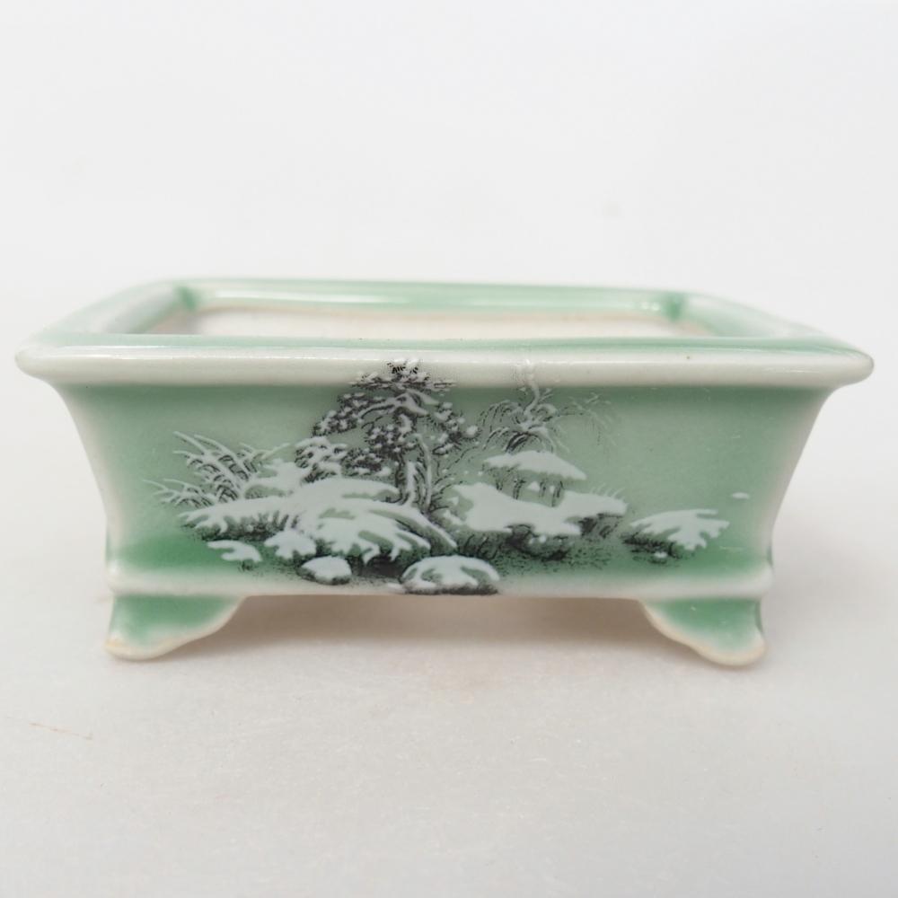 Mini bol bonsaï 8 x 6 x 3 cm, vert