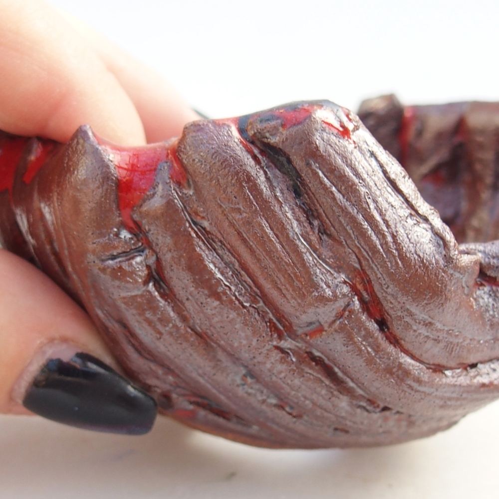 Coquille en céramique 8 x 8 x 5,5 cm , couleur marron