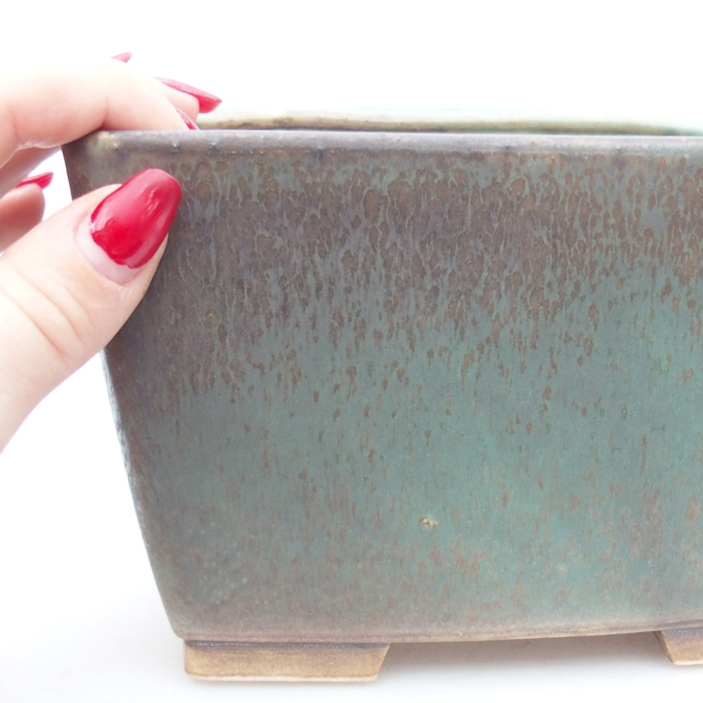 Bol à bonsaï en céramique 16 x 16 x 10 cm, vert